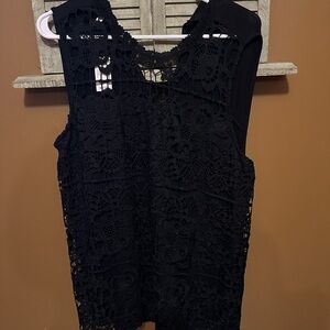 Maurices Black Lace Sleeveless Blouse